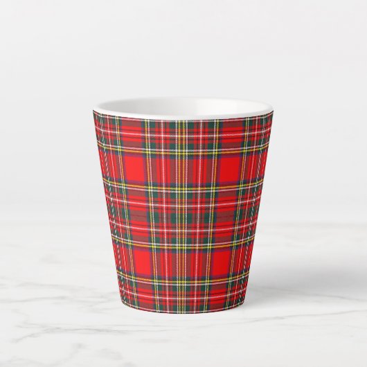 Royal Stewart Clan Tartan Pset Latte Mok (Voorkant)