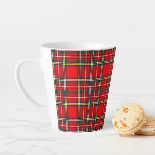 Royal Stewart Clan Tartan Pset Latte Mok (In situ)