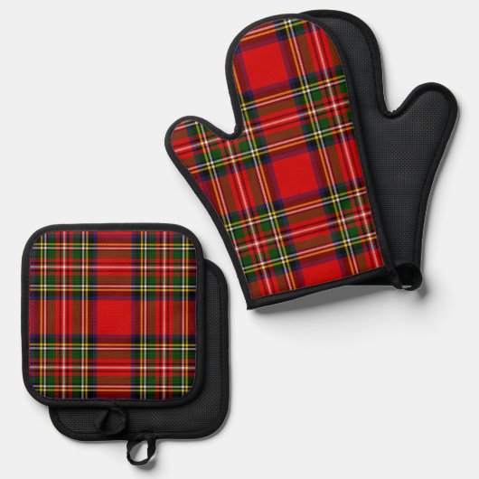 Royal Stewart Clan Tartan Pset Ovenwant & Pannenlap Set (Voorkant / Achterkant)