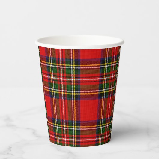 Royal Stewart Clan Tartan Pset Papieren Bekers (Achterkant)
