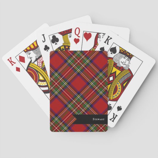 Royal Stewart Clan Tartan Pset Pattern Pokerkaarten (Achterkant)
