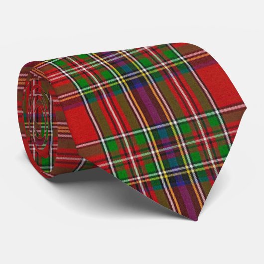 Royal Stewart Clan Tartan Pset Stropdas (Opgerold)