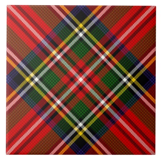 Royal Stewart Clan Tartan Pset Tegeltje (Voorkant)