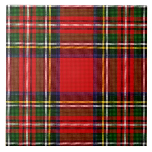 Royal Stewart Clan Tartan Pset Tegeltje (Voorkant)