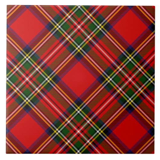 Royal Stewart Clan Tartan Pset Tegeltje (Voorkant)
