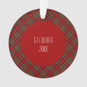 Royal Stewart Clan Tartan Scottish Pset Ornament (voorkant)