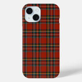Royal Stewart Classic Red Scottish Tartan iPhone 15 Case