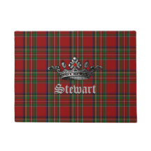 Royal Stewart Crown Gepersonaliseerde deurmat