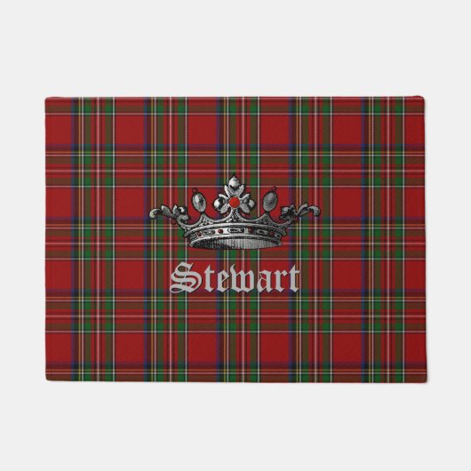Royal Stewart Crown Gepersonaliseerde deurmat (Voorkant)