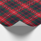 Royal Stewart Dark Red Tartan Pattern Cadeaupapier (Hoek)