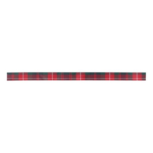 Royal Stewart Dark Red Tartan Pattern Satijnen Lint (Voorkant)