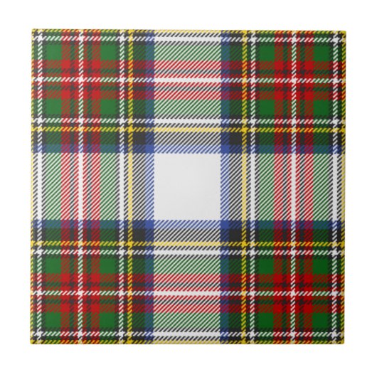 Royal Stewart Dress Clan Tartan Pset Pattern Tegeltje (Voorkant)