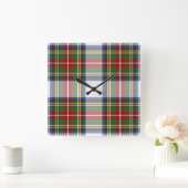 Royal Stewart Dress Clan Tartan Pset Pattern Vierkante Klok (Huis)