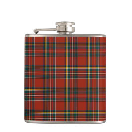Royal Stewart Familie Tartan Classic Rood Plaid Heupfles