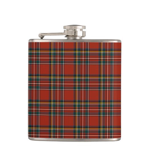 Royal Stewart Familie Tartan Classic Rood Plaid Heupfles (Voorkant)