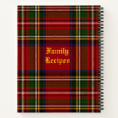 Royal Stewart gepersonaliseerd recept Notitieboek (Achterkant)