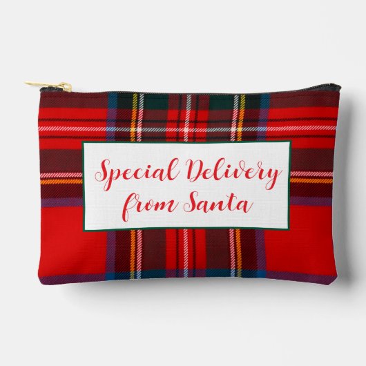 Royal Stewart Kerst Plaid Kerstman Etui (Voorkant)