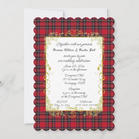 Royal Stewart Original Tartan With Gold Frame Kaart (Voorkant)