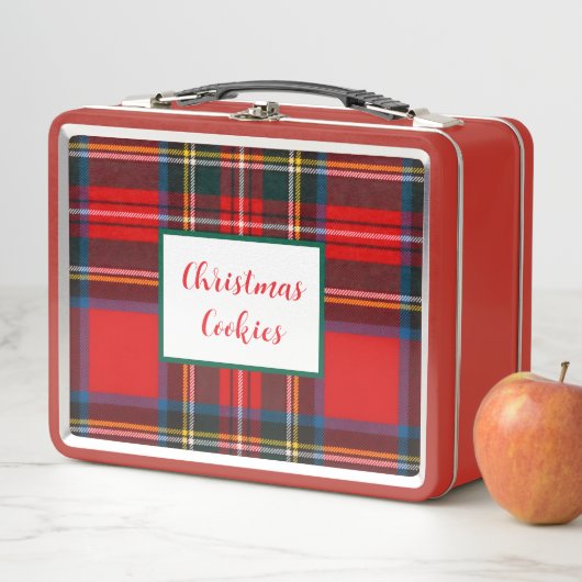 Royal Stewart Plaid Christmas Cookies (In situ)