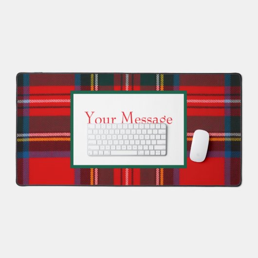 Royal Stewart Plaid CUSTOMIZE Bureaumat (Keyboard & Muis)