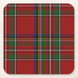 Royal Stewart Plaid Papieren Onderzetters