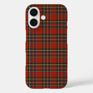Royal Stewart Red en Blue Classic Tartan iPhone 16 Hoesje