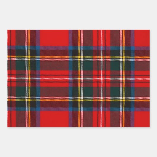 Royal Stewart Red Plaid Inpakpapier Vel (Voorkant)