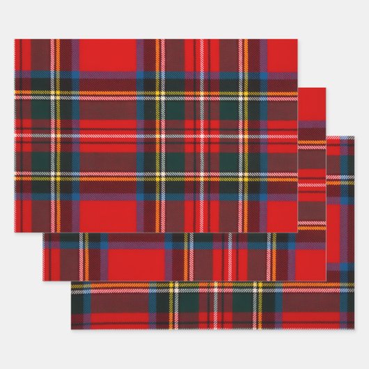 Royal Stewart Red Plaid Inpakpapier Vel (Set)