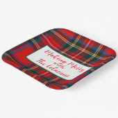 Royal Stewart Red Plaid MAKING MERRY Papieren Bordje (Gebogen)
