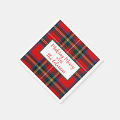 Royal Stewart Red Plaid MAKING MERRY  Servet (Hoek)