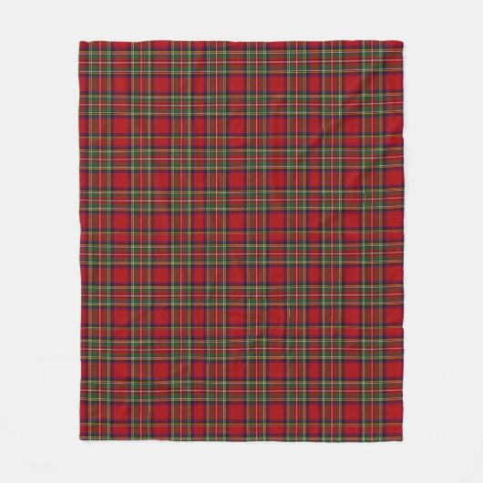 Royal Stewart Red Tartan Plaid Fleece Deken (Voorkant)