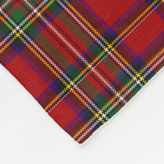 Royal Stewart Red Tartan Plaid Fleece Deken (Hoek)