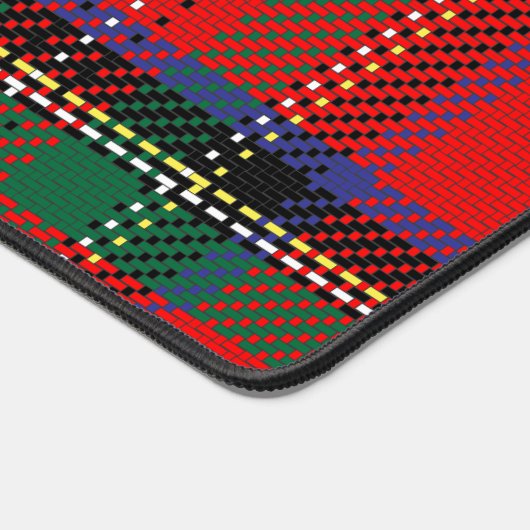 Royal Stewart rood en groen Schots tartan patroon Bureaumat (Hoek)