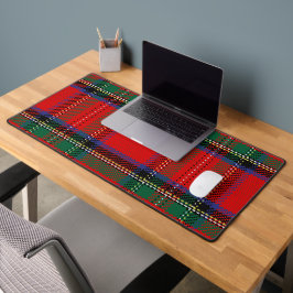 Royal Stewart rood en groen Schots tartan patroon Bureaumat