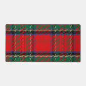 Royal Stewart rood en groen Schots tartan patroon Bureaumat (Voorkant)