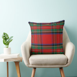Royal Stewart rood en groen Schots tartan patroon Kussen