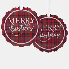 Royal Stewart Schotse Tartan Kerstmis Ornament Kaart
