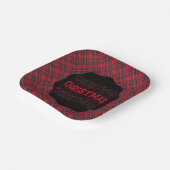 Royal Stewart Scottish Clan Tartan Christmas Papieren Bordje (Gebogen)