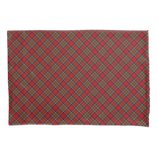 Royal Stewart Scottish Clan Tartan Pset Kussensloop (Voorkant-Links)