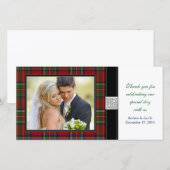 Royal Stewart Tartan bruiloft dank u fotokaart Bedankkaart (Voorkant / Achterkant)