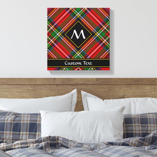 Royal Stewart Tartan Canvas Afdruk (Insitu (Slaapkamer))