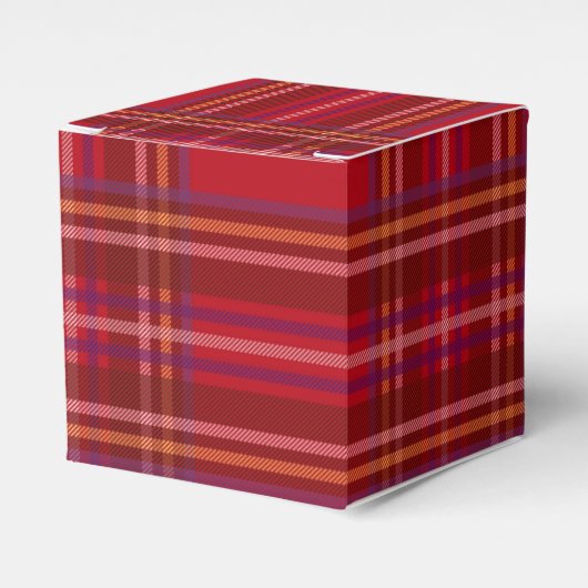 Royal Stewart Tartan Christmas Pattern Bedankdoosjes (Voorkant Zijde)