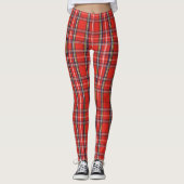 Royal Stewart Tartan controleerde spelregels Leggings (Voorkant)