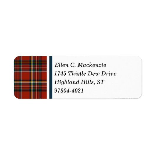 Royal Stewart Tartan Etiket (Voorkant)