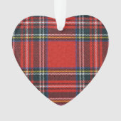 Royal Stewart Tartan Heart Decoration Ornament (voorkant)