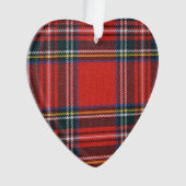 Royal Stewart Tartan Heart Decoration Ornament (voorkant)