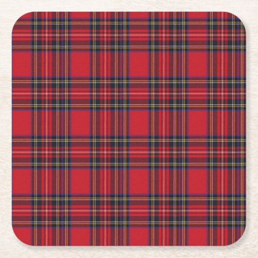 Royal Stewart Tartan Kartonnen Onderzetters (Voorkant)