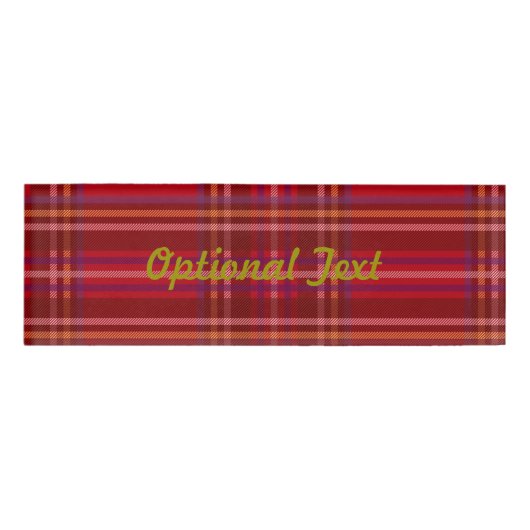 Royal Stewart Tartan Kerstpatroon Naambadge (Voorkant)