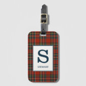 Royal Stewart Tartan Monogram Bagagelabel (Voorkant (verticaal))