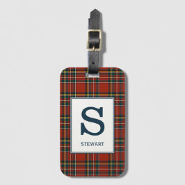 Royal Stewart Tartan Monogram Bagagelabel